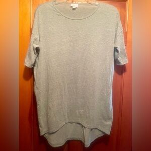 LuLaRoe Heathered Green Irma Short Sleeve Tee Size XXS